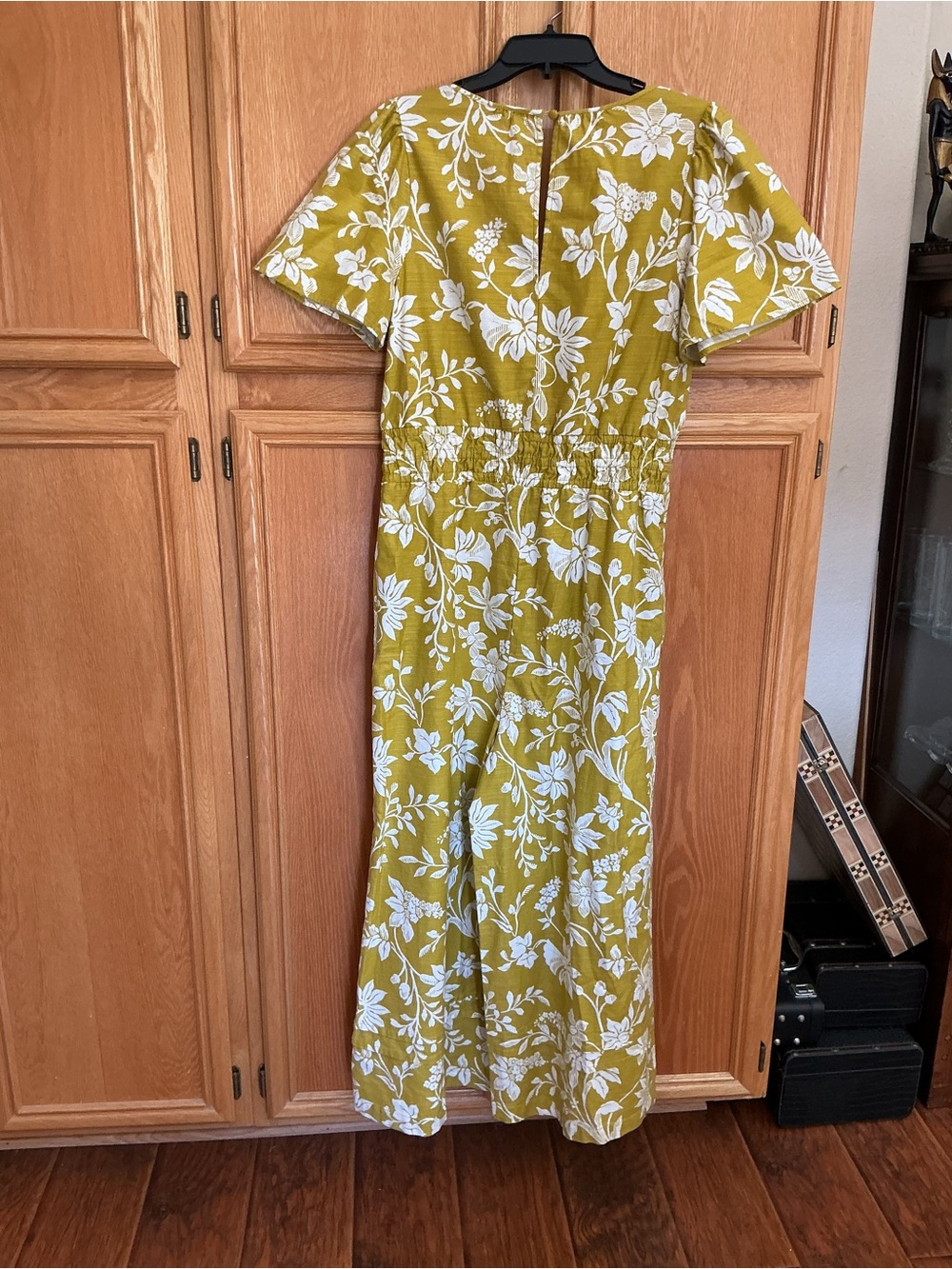 Anthropologie The Somerset Wide Leg Jumpsuit in Yellow Chartreuse Floral - Picture 2 of 11